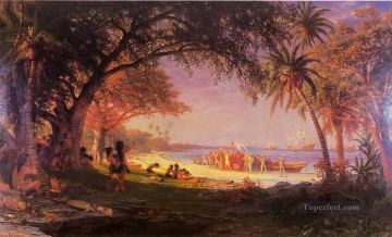 The Landing of Columbus Albert Bierstadt Oil Paintings